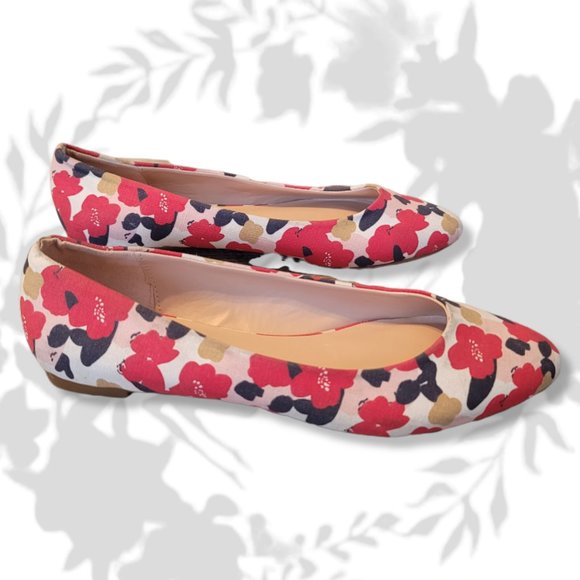 💕Kelly & Katie "Decotis" Floral Print Ballet Flats size 7.5 - Picture 5 of 9